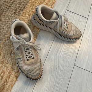 Chloe Beige and Black Women's Sneakers